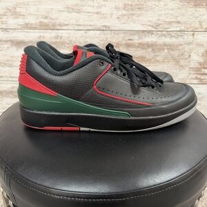 Nike Air Jordan Retro Low 2 Black, Red, and Green Men's Sneakers